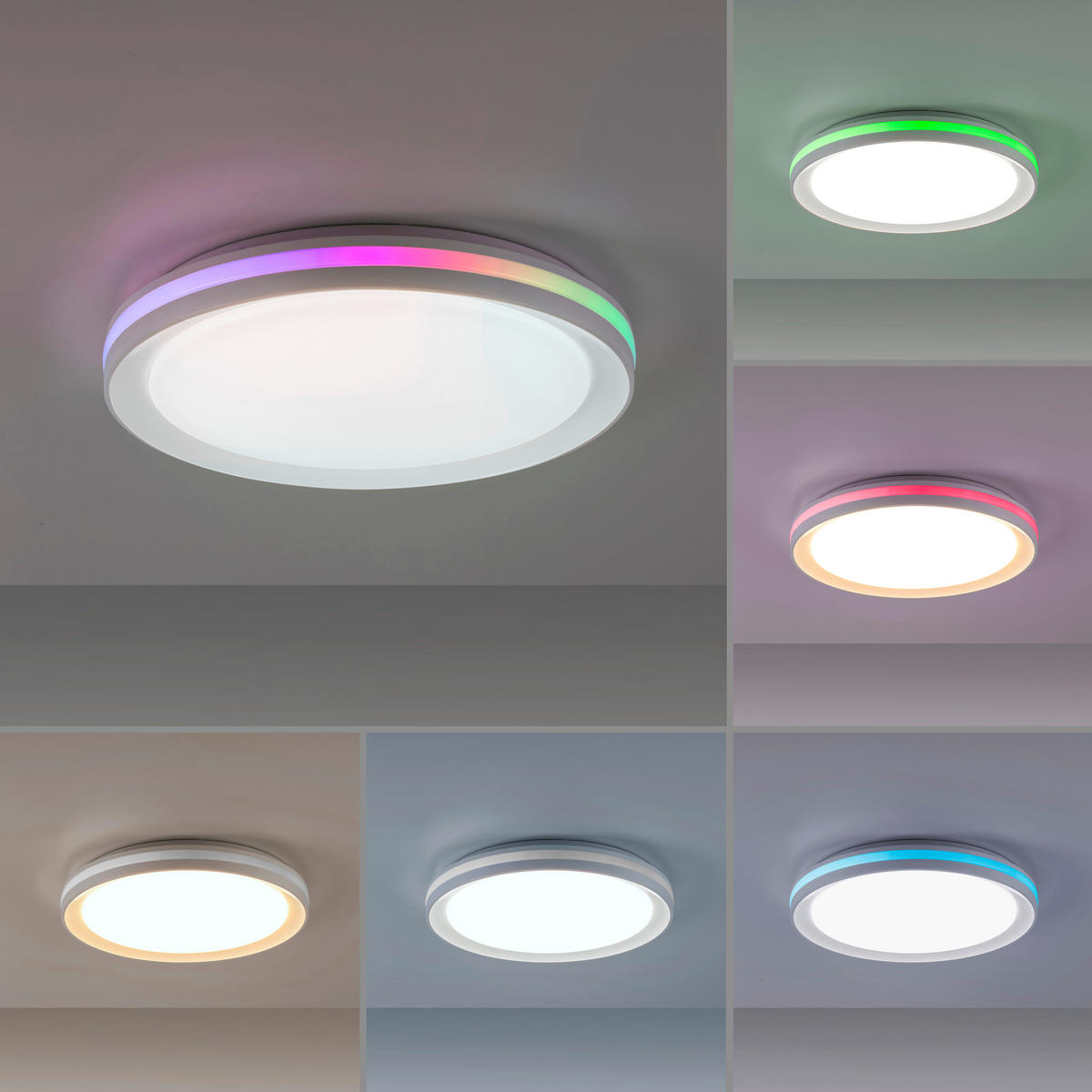 LED-DECKENLEUCHTE Ribbon 40/6,5 cm   - Weiß, KONVENTIONELL, Kunststoff/Metall (40/6,5cm)