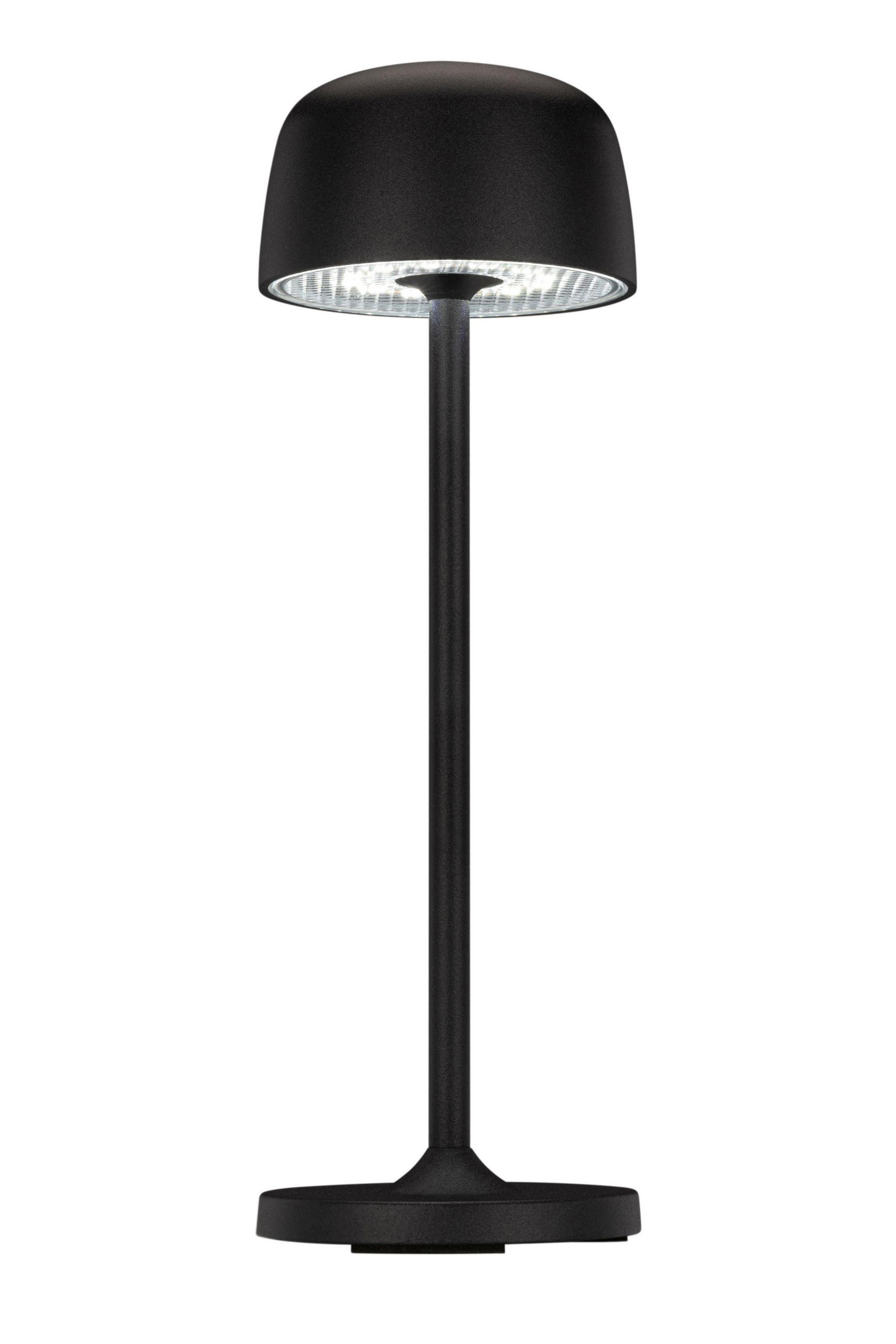 STOLNÍ LAMPA NA BATERIE 7,6/24 cm - černá/průhledné, Design, kov/plast (7,6/24cm) - Novel
