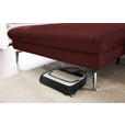 ECKSOFA in Echtleder Rot  - Rot/Schwarz, Design, Leder/Metall (157/325cm) - Dieter Knoll