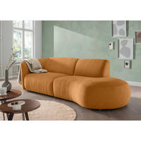 ECKSOFA Jesi Goldfarben Mikrofaser  - Goldfarben/Schwarz, MODERN, Kunststoff/Textil (238/107cm) - Livetastic