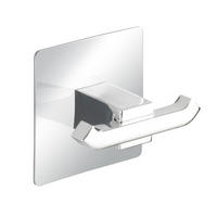 VÄGGKROK  i stålfärgad  - stålfärgad, Design, plast (16/11/9cm)
