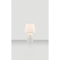 STONA LAMPA - bela, Osnovno, tekstil/keramika (34cm) - Novel