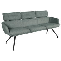 SITZBANK 200/92,5/67 cm Webstoff Grün, Schwarz  - Schwarz/Grün, Design, Textil/Metall (200/92,5/67cm) - Dieter Knoll