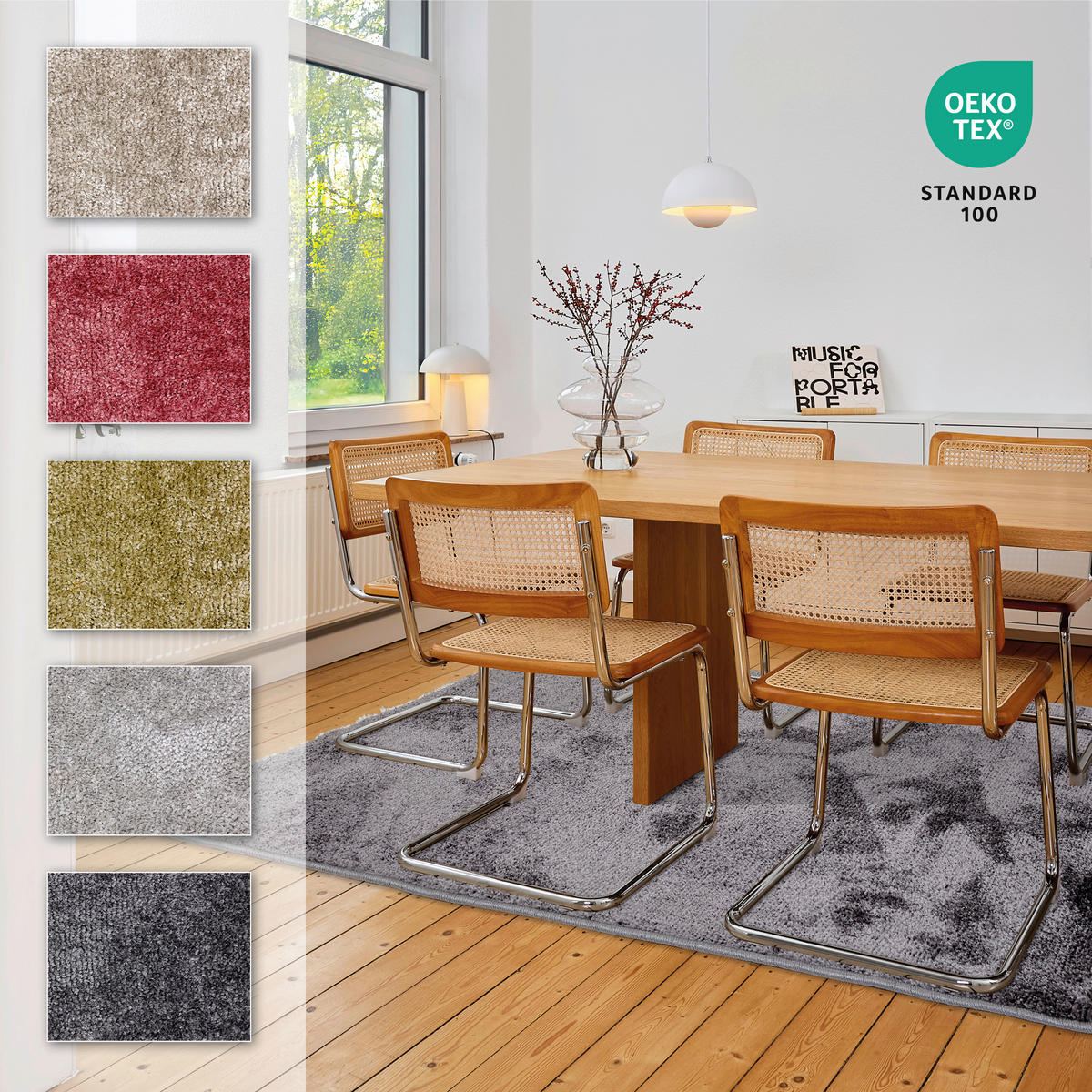 WEBTEPPICH 160/230 cm Stevie Anthrazit rechteckig  - Anthrazit, Basics, Kunststoff (160/230cm) - Astra