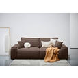 SCHLAFSOFA Webstoff Braun  - Schwarz/Braun, KONVENTIONELL, Kunststoff/Textil (256/83/115cm) - Carryhome