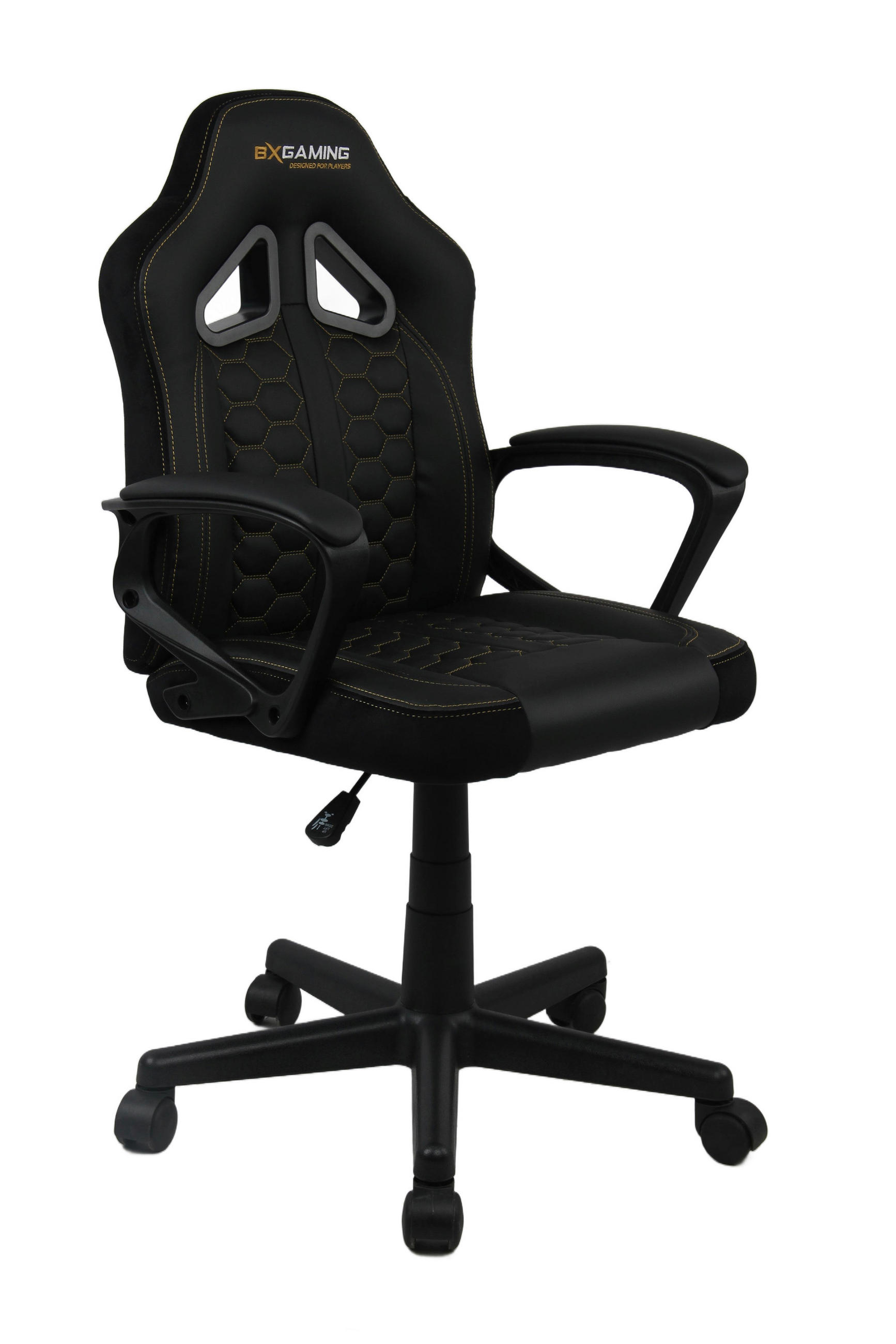 BX Gaming OTOČNÁ ŽIDLE PRO MLÁDEŽ, vzhled kůže, černá