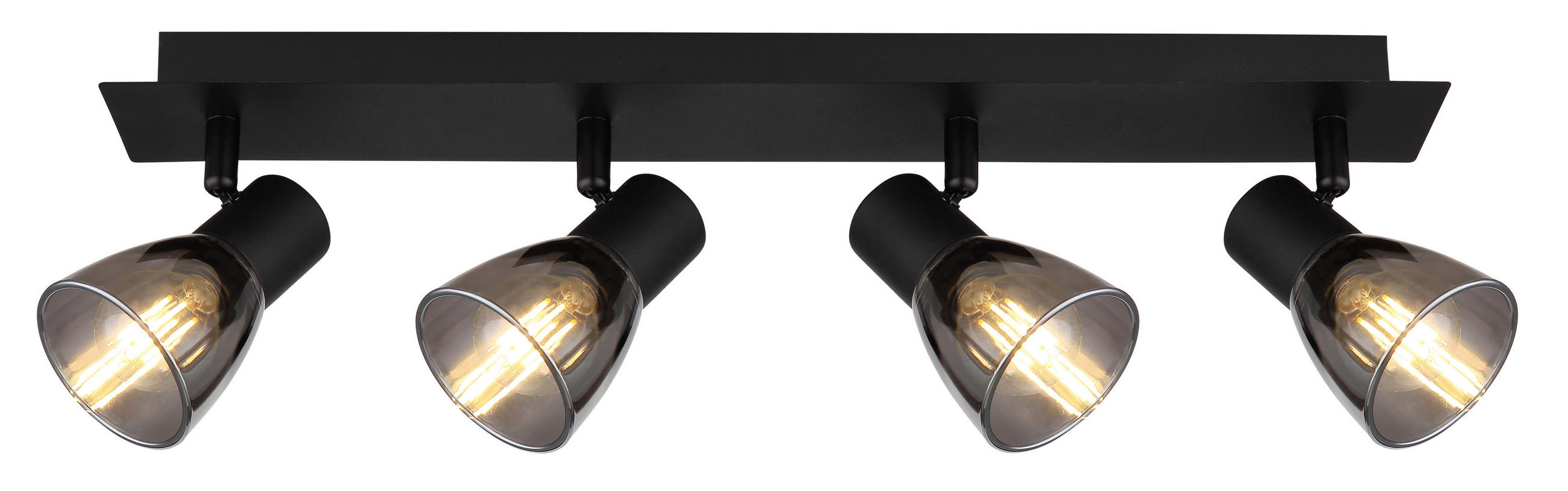STRAHLER Claude  - Schwarz, Design, Glas/Metall (50/7/15,5cm) - Globo