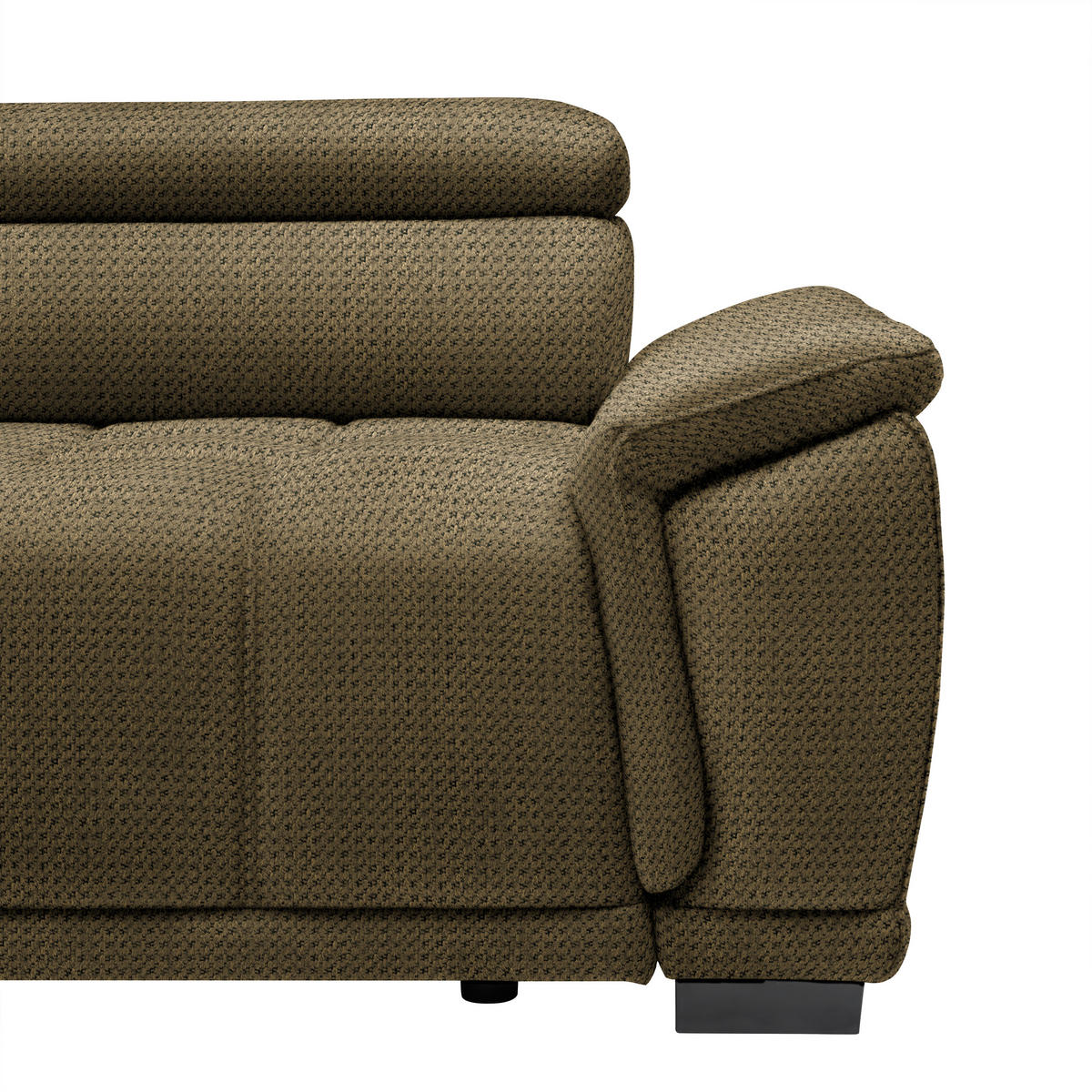 HÖRNSOFFA i chenille, vävt tyg taupe  - svart/taupe, Modern, textil/plast (106/283cm) - MID.YOU