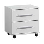 NACHTSCHRANK 47/46/44 cm  - Alufarben/Schwarz, KONVENTIONELL, Kunststoff (47/46/44cm) - Xora
