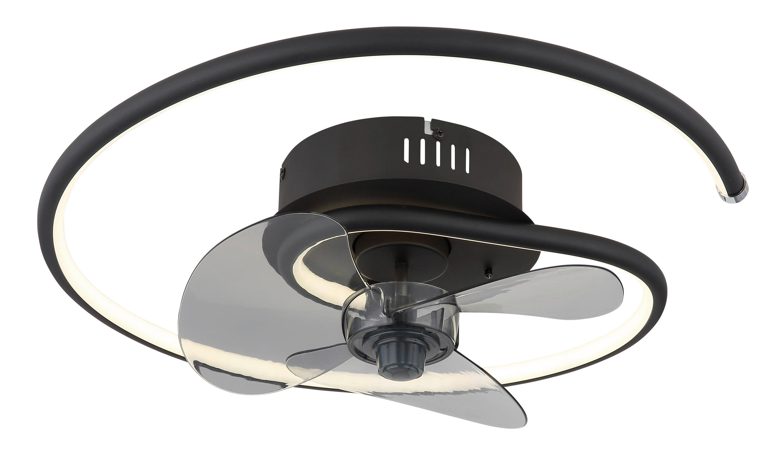 VENTILATOR STROPNI  crna   siva   - siva/crna, Design, metal/plastika (45/13,9cm) - Globo