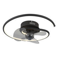 DECKENVENTILATOR  45/13,9 cm    - Schwarz/Grau, Design, Kunststoff/Metall (45/13,9cm) - Globo