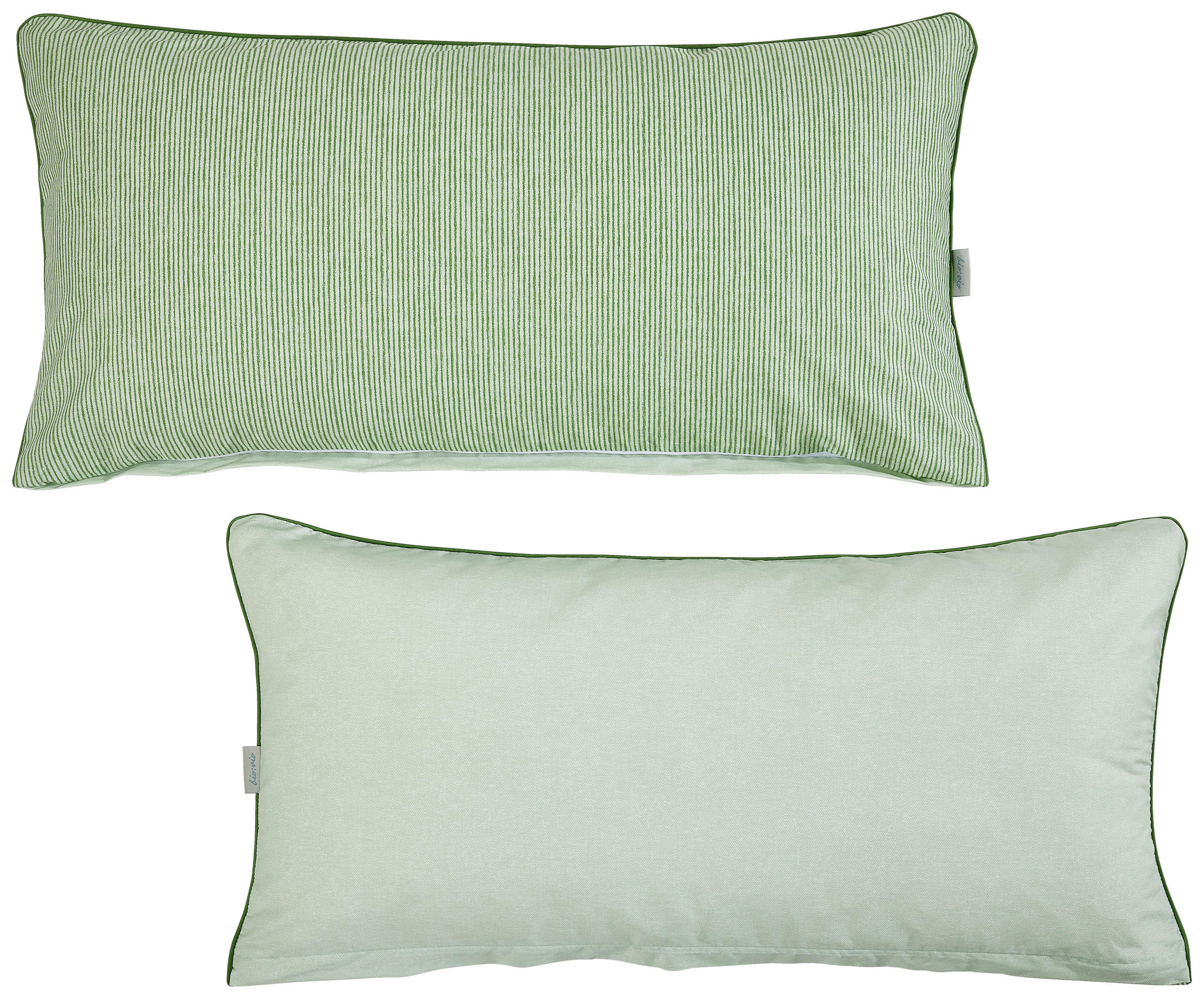 KISSENBEZUG-SET 40/80 cm  - Hellgrün, Textil (40/80cm) - Bio:Vio
