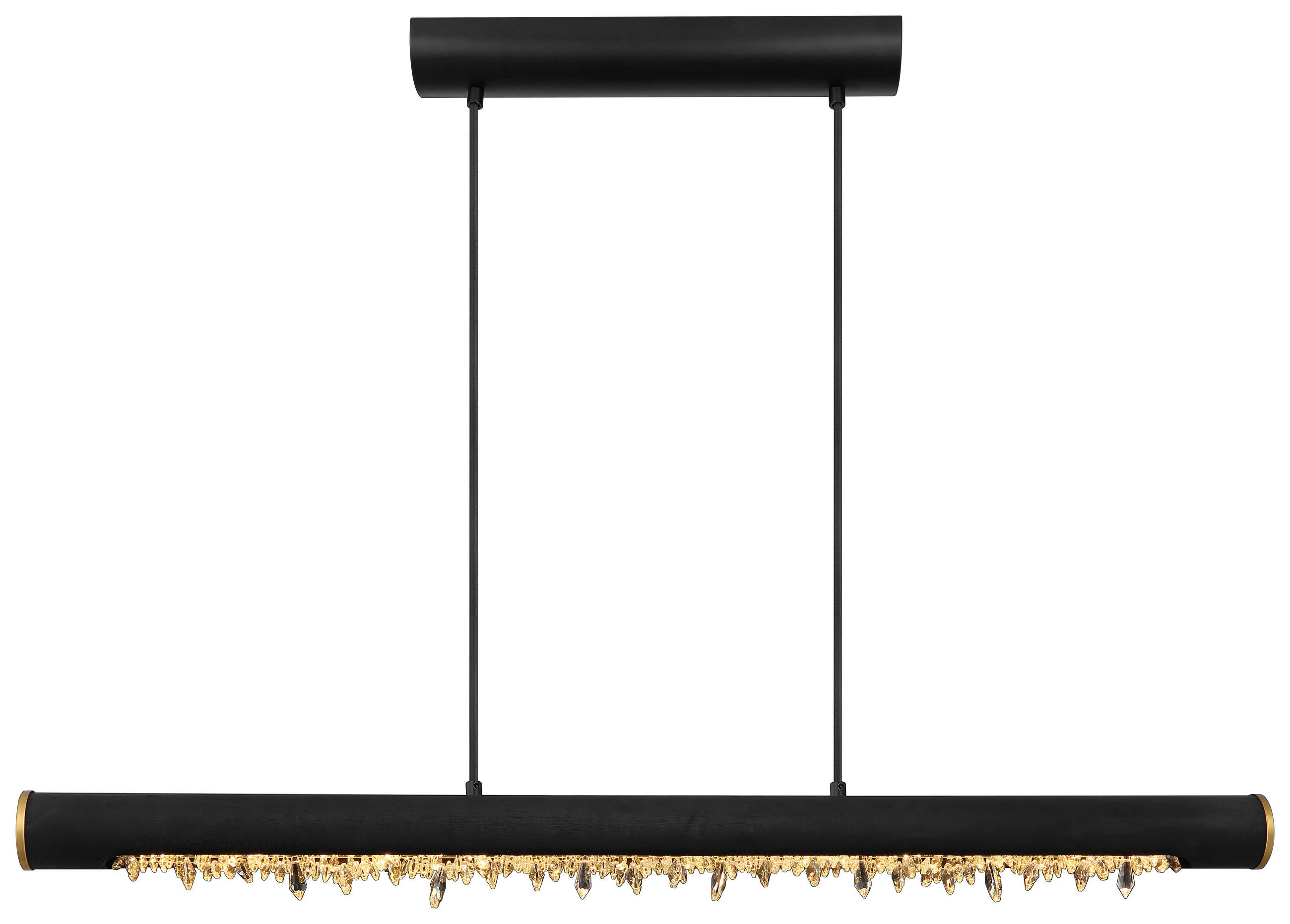 HÄNGELEUCHTE 100/8/150 cm   - Klar/Schwarz, Basics, Holz/Kunststoff (100/8/150cm) - Globo