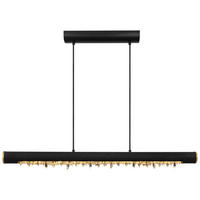 HÄNGELEUCHTE 100/8/150 cm   - Klar/Schwarz, Basics, Holz/Kunststoff (100/8/150cm) - Globo