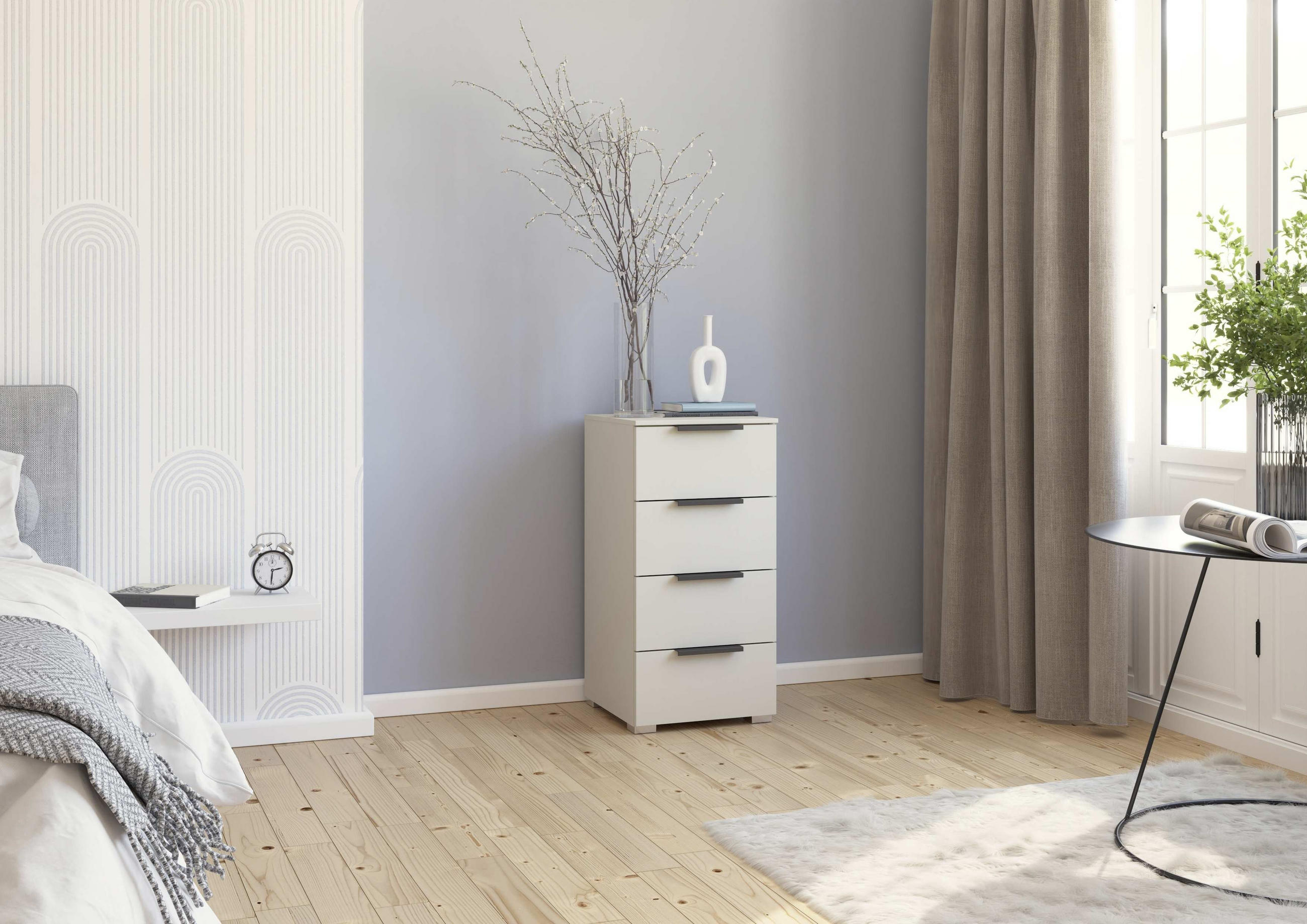 KOMMODE  in 50/81/42 cm  - Champagner/Graphitfarben, Trend, Holzwerkstoff/Metall (50/81/42cm) - Novel