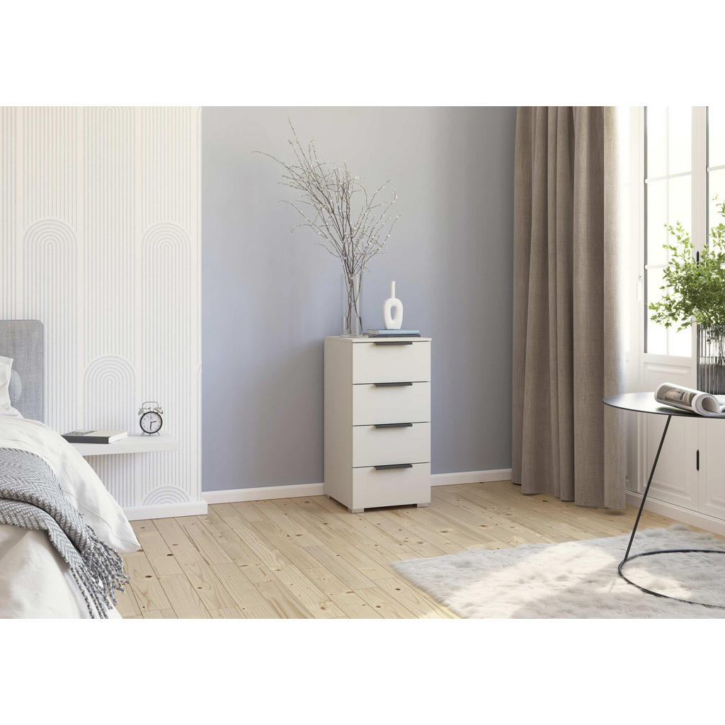 Thumbnail - Novel Kommode, Champagner, Metall, 4 Schubladen, 50x81x42 cm, Blauer Engel, Goldenes M, Made in Germany, stehend, in ver...