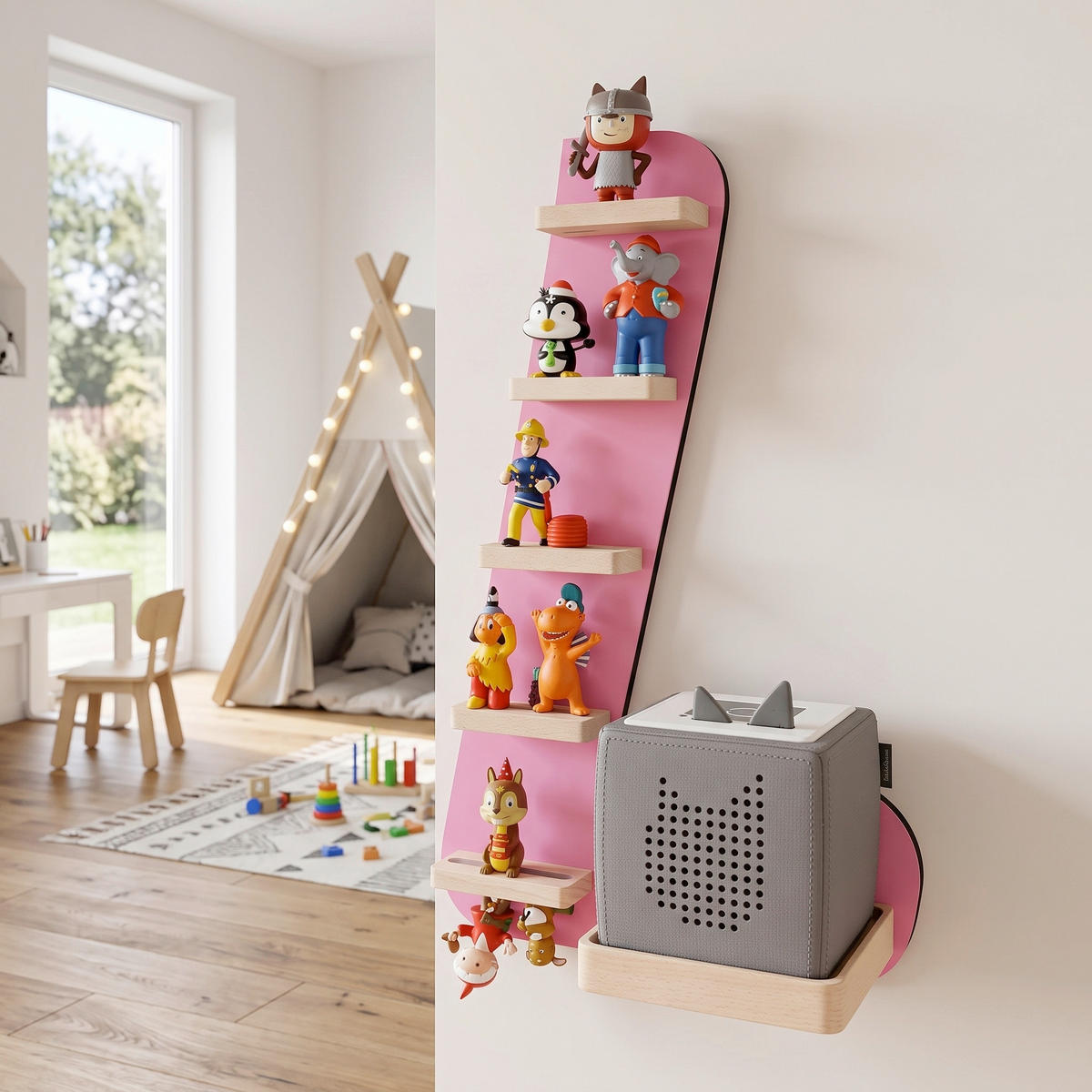 KINDERREGAL  - Pink, Modern, Holzwerkstoff (32/47/19cm) - Livetastic