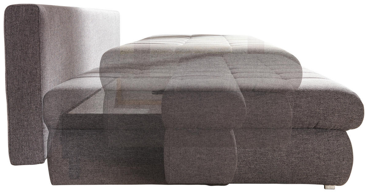 SCHLAFSOFA in Webstoff Grau  - Chromfarben/Rostfarben, Design, Kunststoff/Textil (205/88/96cm) - Ti'me
