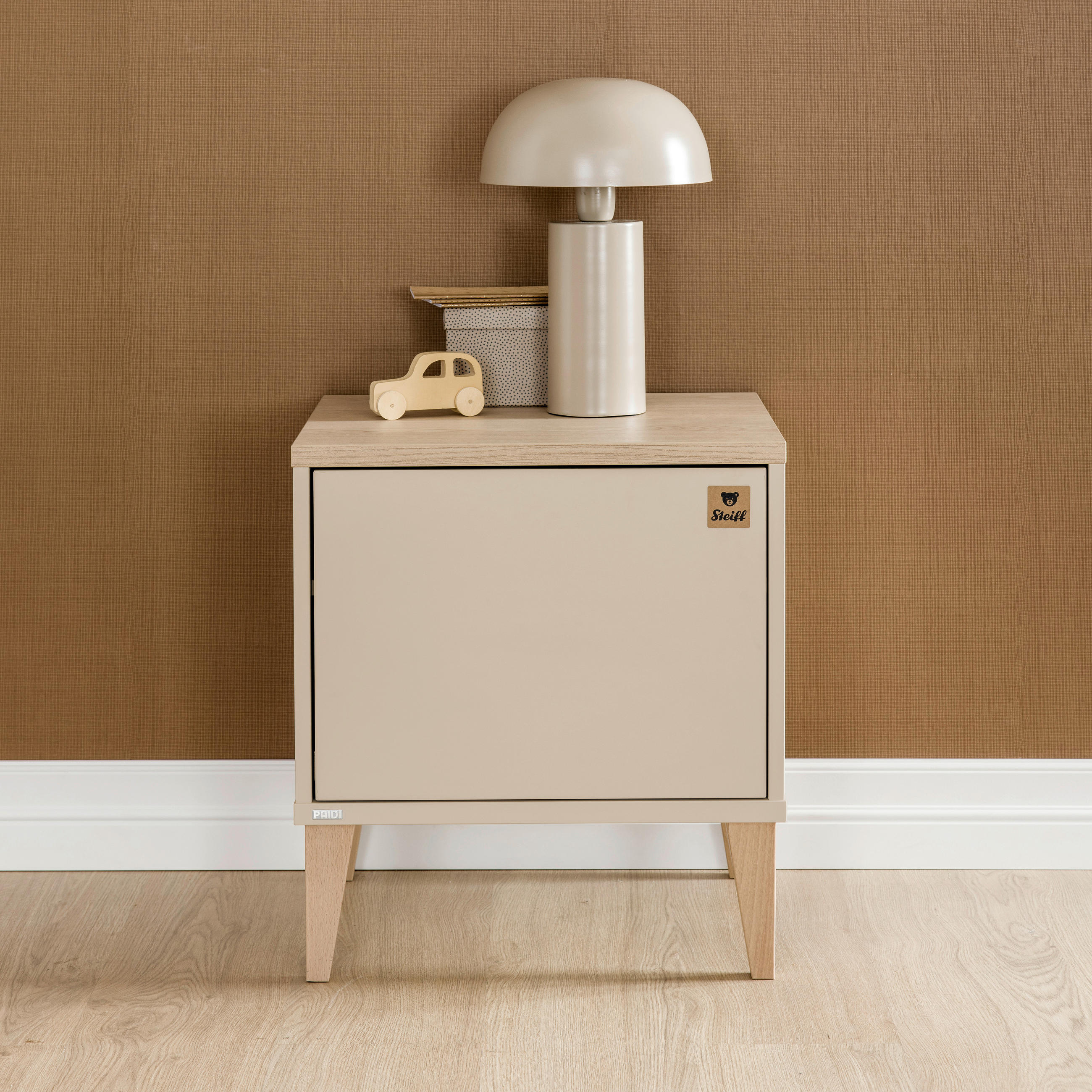 NACHTTISCH 48,4/53,4/40,1 cm  in massiv Buchefarben, Beige  - Beige/Buchefarben, Basics, Holzwerkstoff (48,4/53,4/40,1cm) - Paidi