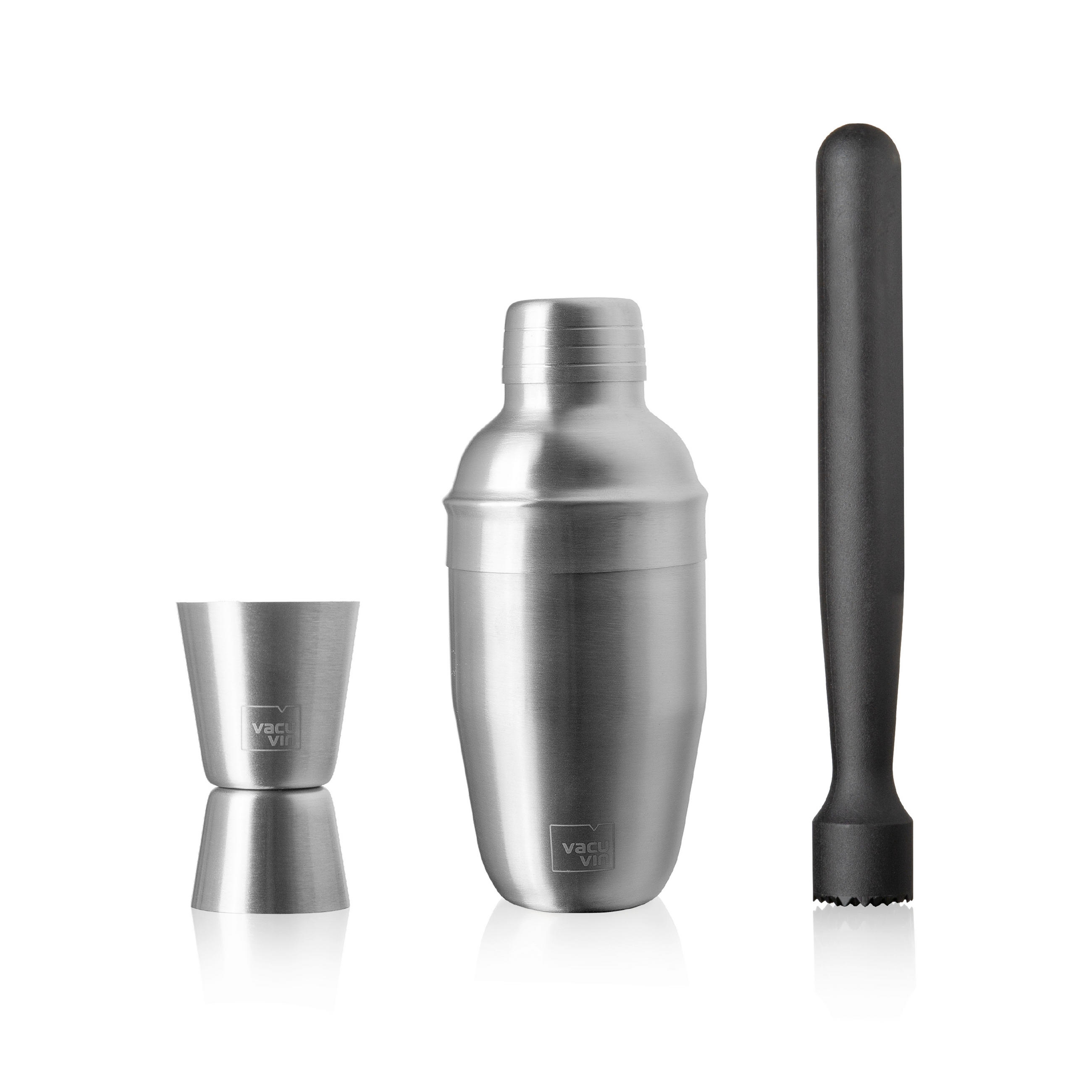 COCKTAIL-SET - Edelstahlfarben, Basics, Metall (9.20/9.20/21.20cm) - Vacu Vin