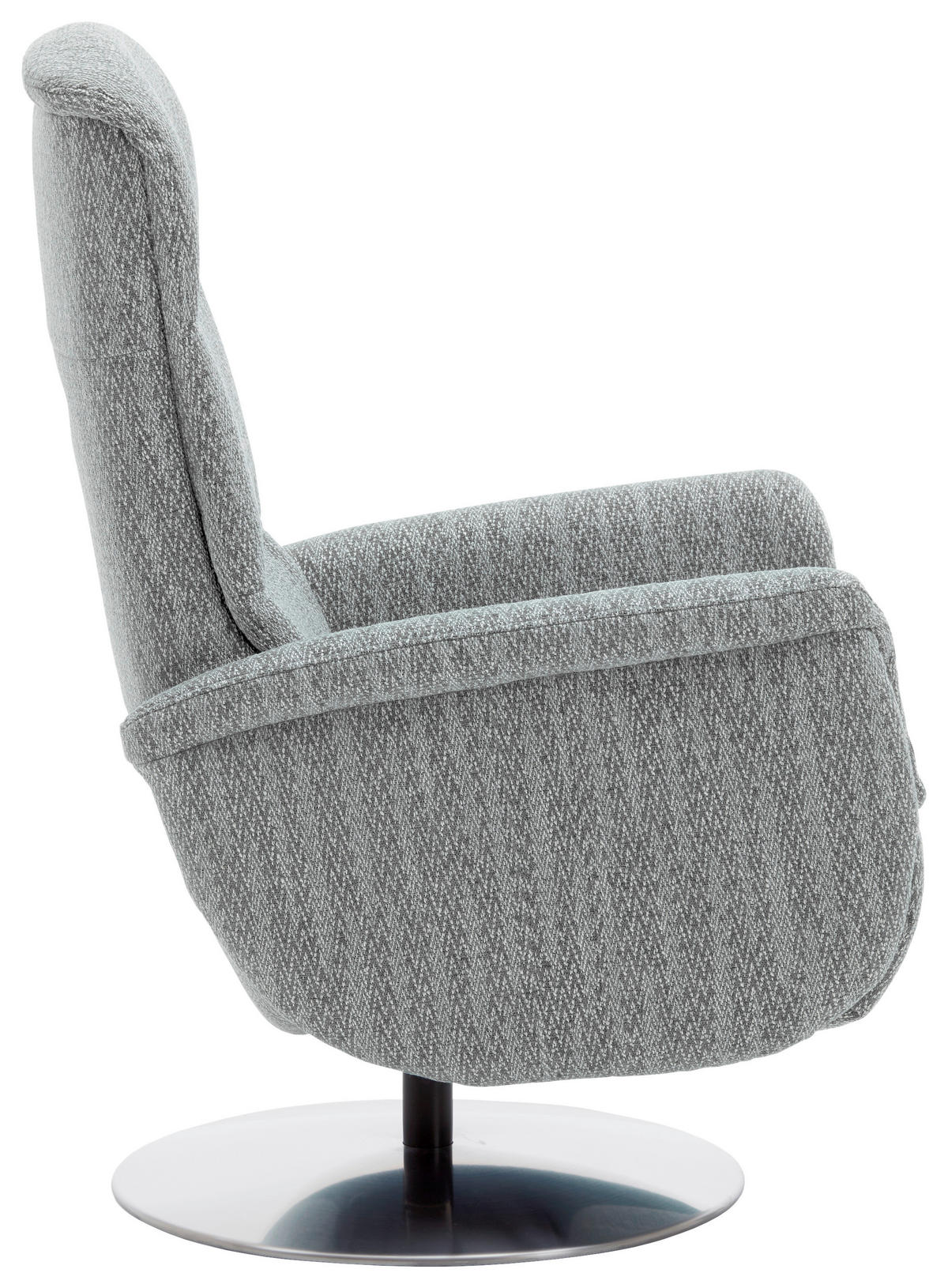 RELAXSESSEL in Textil Grau  - Edelstahlfarben/Grau, Design, Textil/Metall (71/112/83cm) - Dieter Knoll