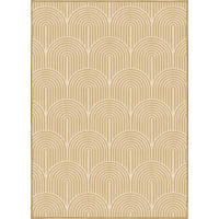 OUTDOORTEPPICH  für Terrasse und Balkon 240/330 cm Pangli Honig, Weiß  - Weiß/Honig, Design, Kunststoff (240/330cm) - Hanse Home