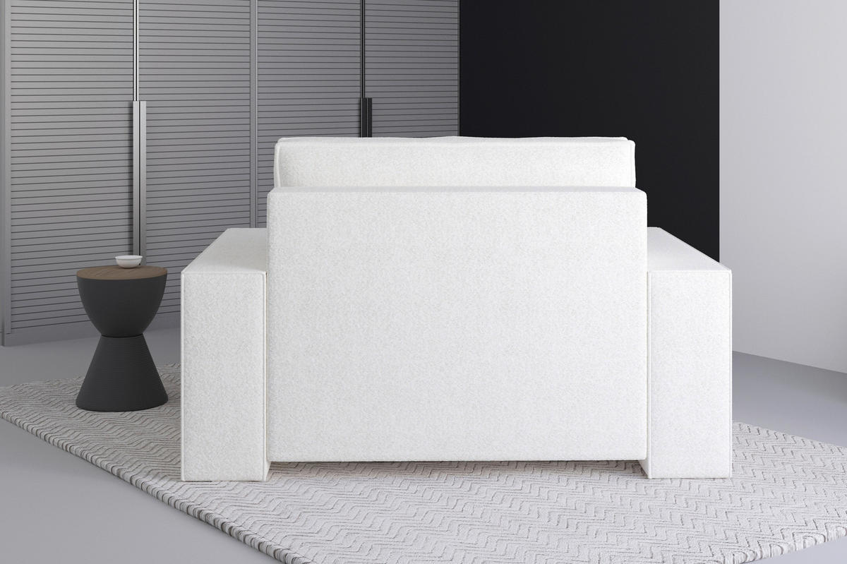 XXL-SESSEL - Creme/Schwarz, Design, Textil (146/85/162cm) - MID.YOU