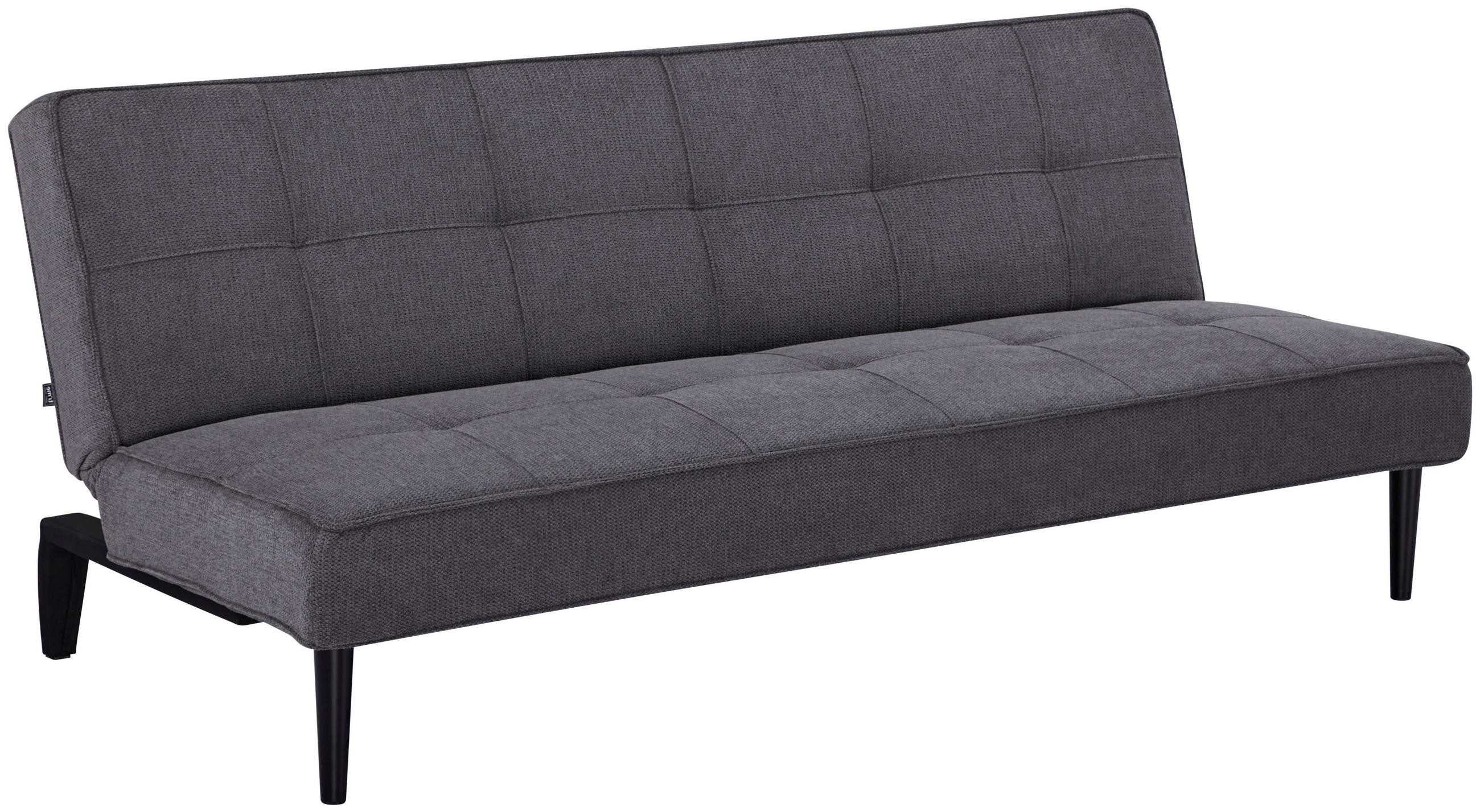 SCHLAFSOFA Webstoff Grau  - Schwarz/Grau, Design, Holz/Textil (179/77/93,5cm) - Ti'me