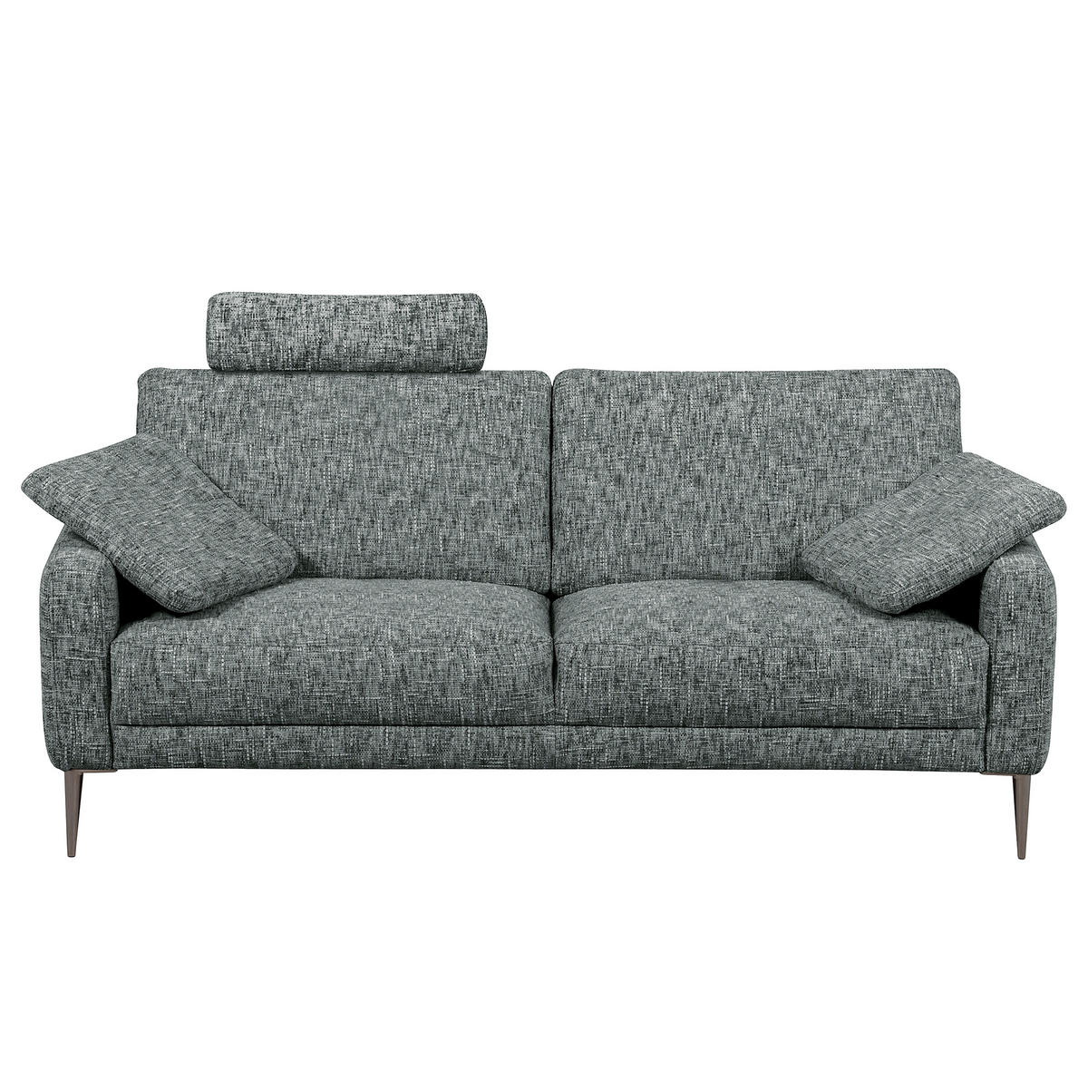 KOPFSTÜTZE 52/17/14 cm  Webstoff  - Anthrazit, Design, Textil (52/17/14cm) - Livetastic