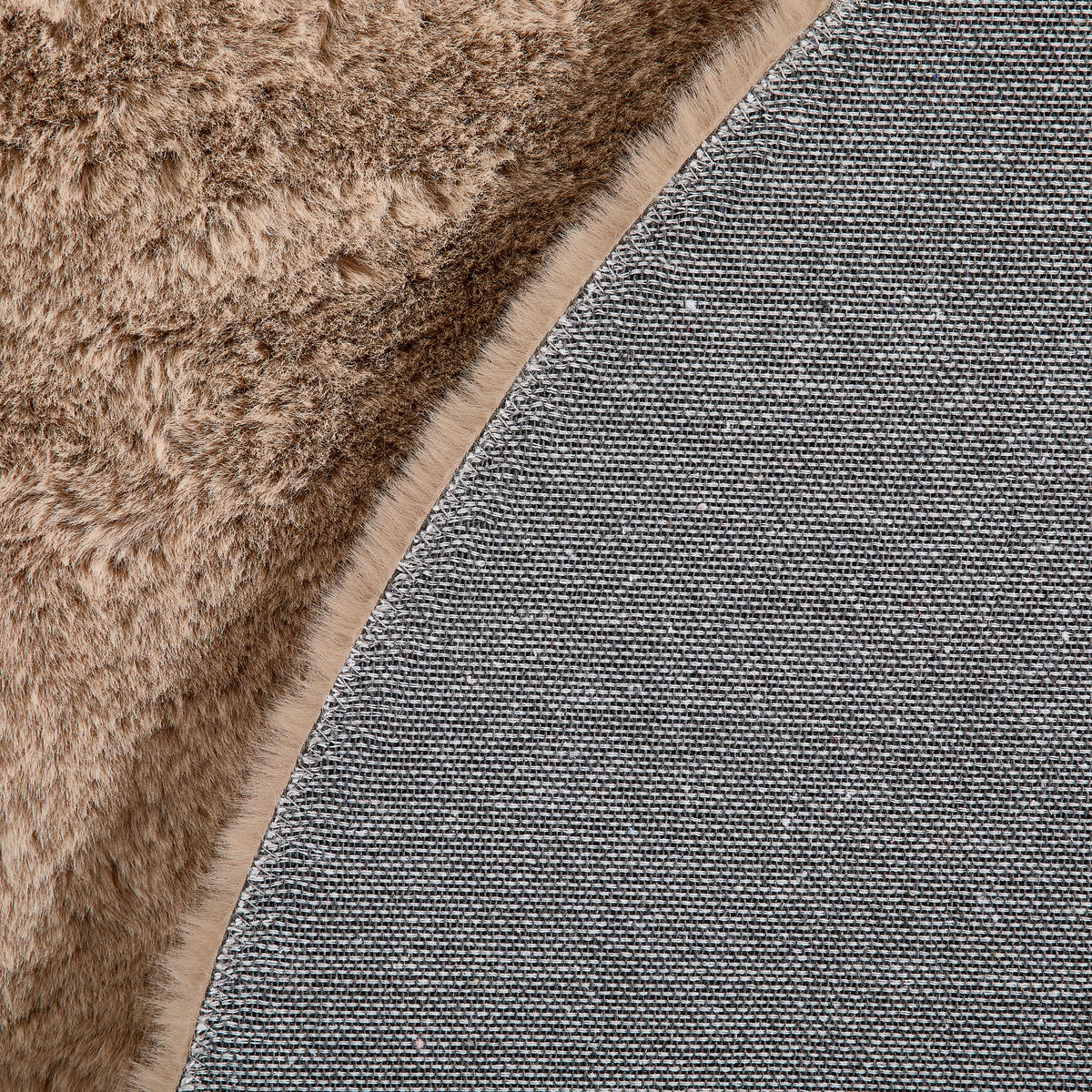 HOCHFLORTEPPICH 120 cm Sandfarben rund  - Sandfarben, Design, Textil (120cm) - Novel