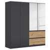 DREHTÜRENSCHRANK  in Eiche Artisan, Grau  - Eiche Artisan/Grau, MODERN, Holzwerkstoff (181/197/54cm) - Rauch Möbel