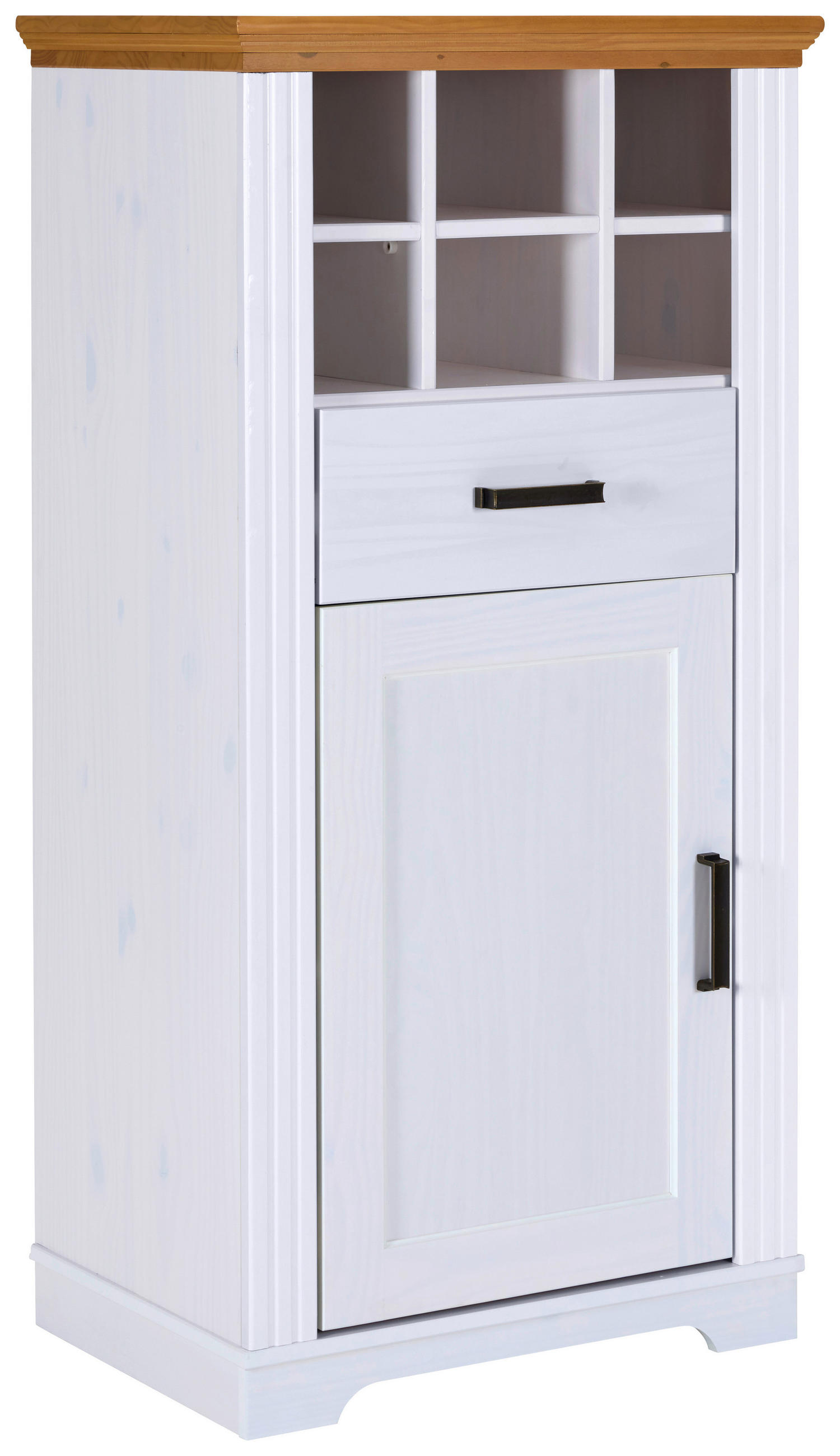 KOMMODE , 68/136/48 cm,  - Eichefarben/Weiß, KONVENTIONELL, Holz (68/136/48cm) - MID.YOU