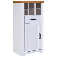 KOMMODE , 68/136/48 cm,  - Eichefarben/Weiß, KONVENTIONELL, Holz (68/136/48cm) - MID.YOU