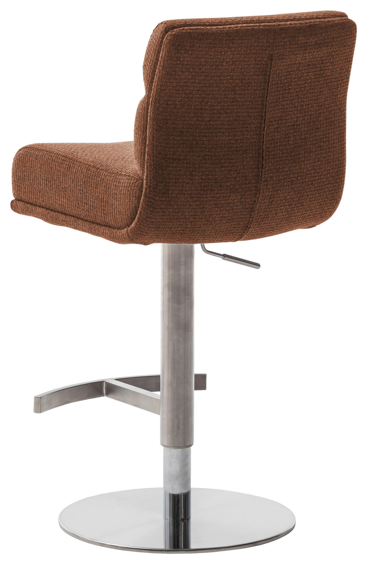 BARHOCKER in Metall, Textil Edelstahlfarben, Rostfarben  - Edelstahlfarben/Rostfarben, Design, Textil/Metall (43/84/52cm) - Dieter Knoll