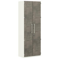 AKTENSCHRANK Anthrazit, Weiß  - Anthrazit/Weiß, KONVENTIONELL, Holzwerkstoff (80/220,5/41,9cm) - Moderano