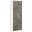 AKTENSCHRANK Anthrazit, Weiß  - Anthrazit/Weiß, KONVENTIONELL, Holzwerkstoff (80/220,5/41,9cm) - Moderano