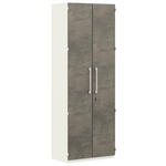 AKTENSCHRANK Anthrazit, Weiß  - Anthrazit/Weiß, KONVENTIONELL, Holzwerkstoff (80/220,5/41,9cm) - Moderano