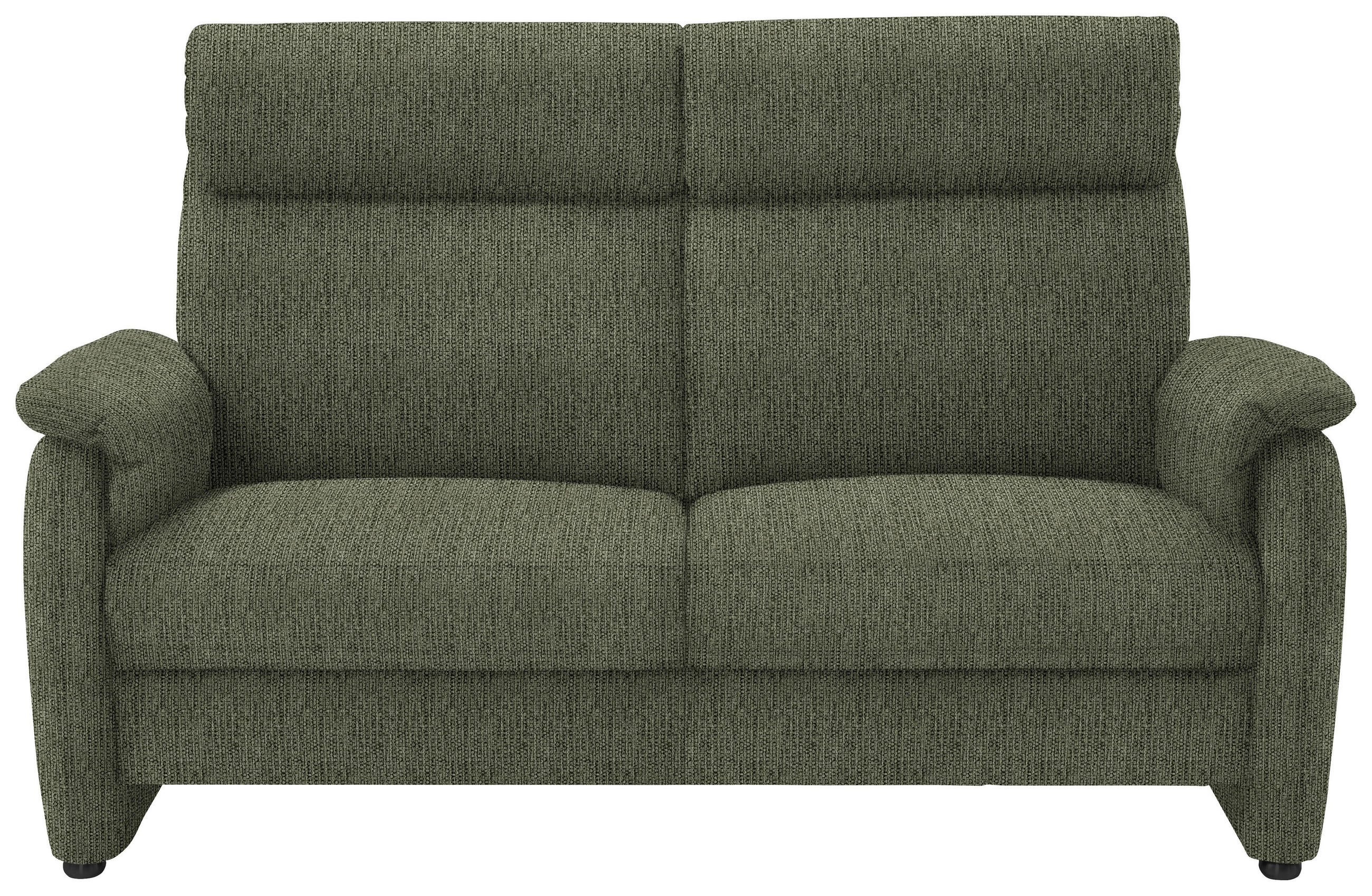 2,5-SITZER  in Flachgewebe Dunkelgrün  - Dunkelgrün/Schwarz, KONVENTIONELL, Textil/Metall (178/107/97cm) - Pure Home Comfort