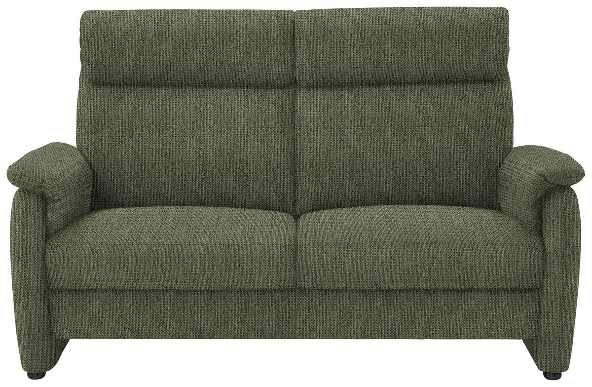 2,5-SITZER  in Flachgewebe Dunkelgrün  - Dunkelgrün/Schwarz, KONVENTIONELL, Textil/Metall (178/107/97cm) - Pure Home Comfort