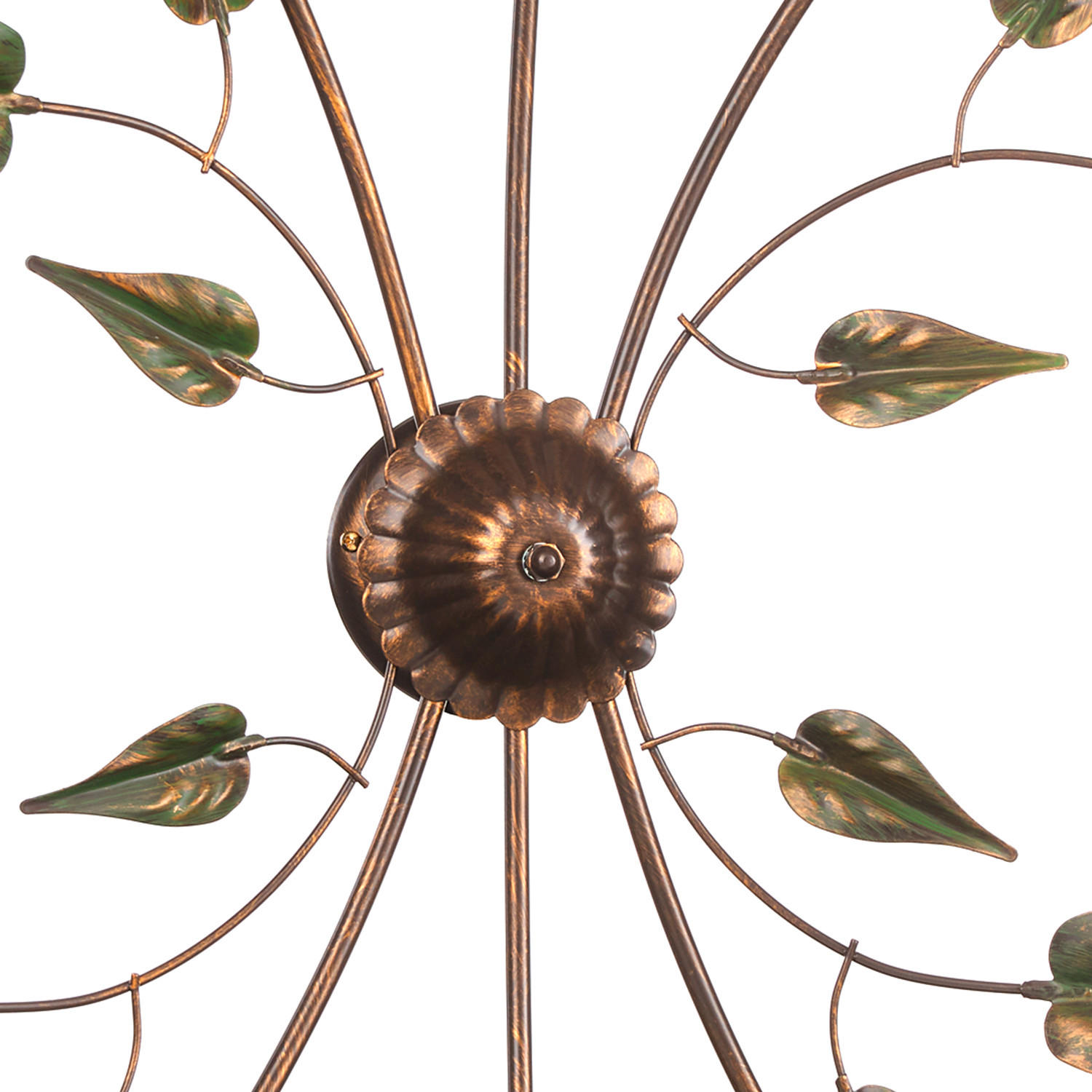 DECKENLEUCHTE 65/40/125 cm   - Bronzefarben/Olivgrün, ROMANTIK / LANDHAUS, Glas/Metall (65/40/125cm)