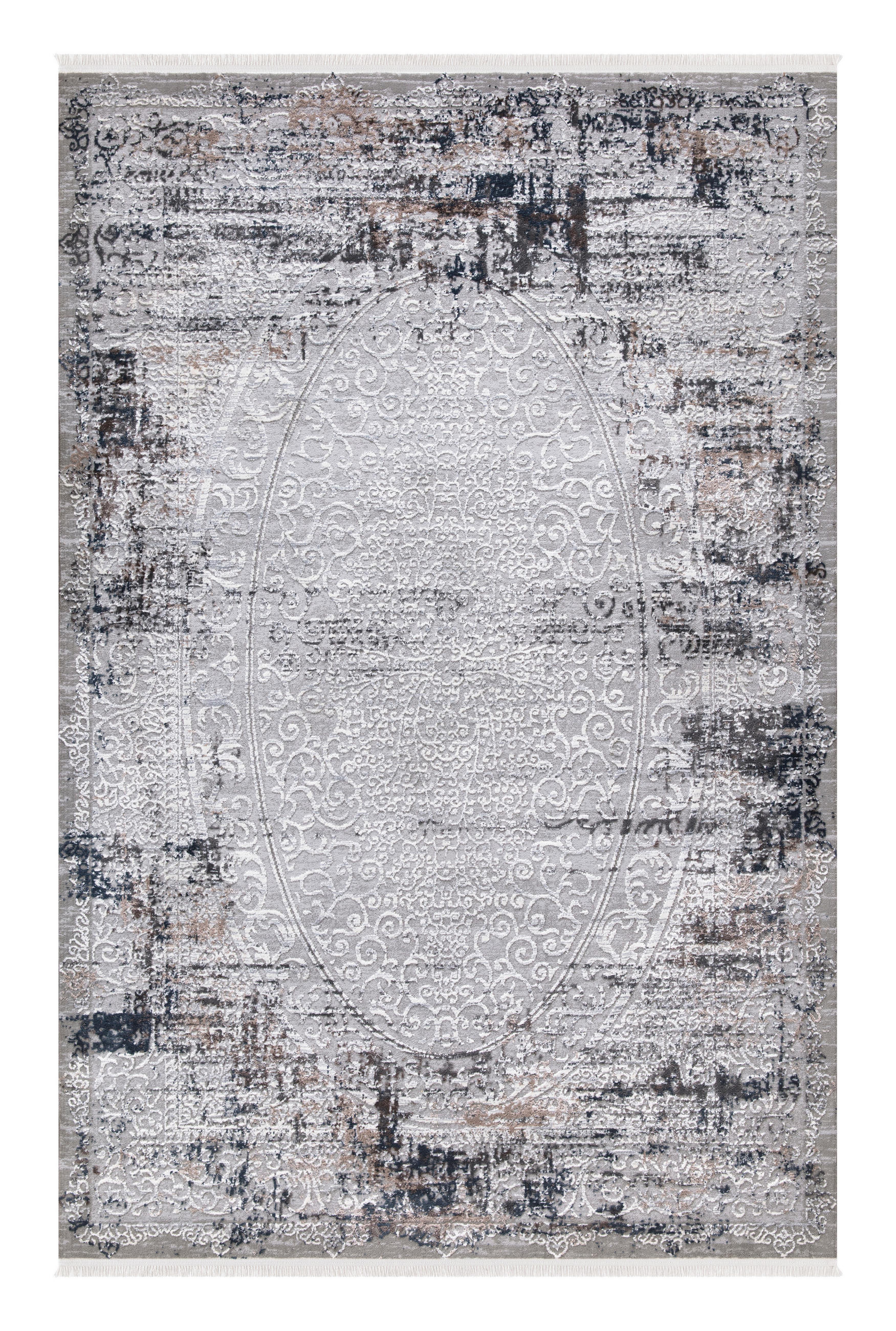 VINTAGE-TEPPICH 120/180 cm Royal Braun, Hellgrau  - Hellgrau/Braun, LIFESTYLE, Textil (120/180cm)