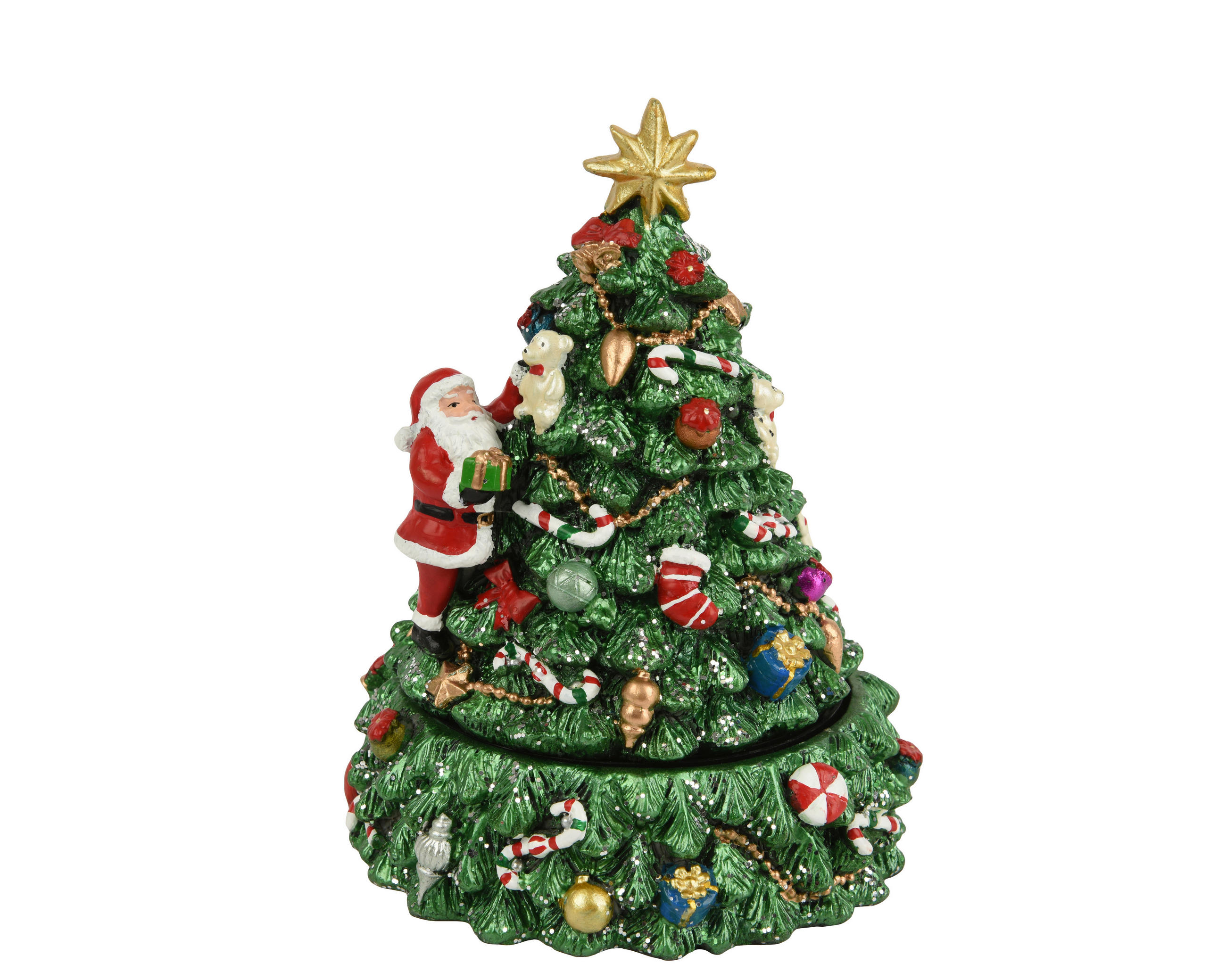 Figurină De Crăciun - verde, Basics, plastic (12/12/16cm)