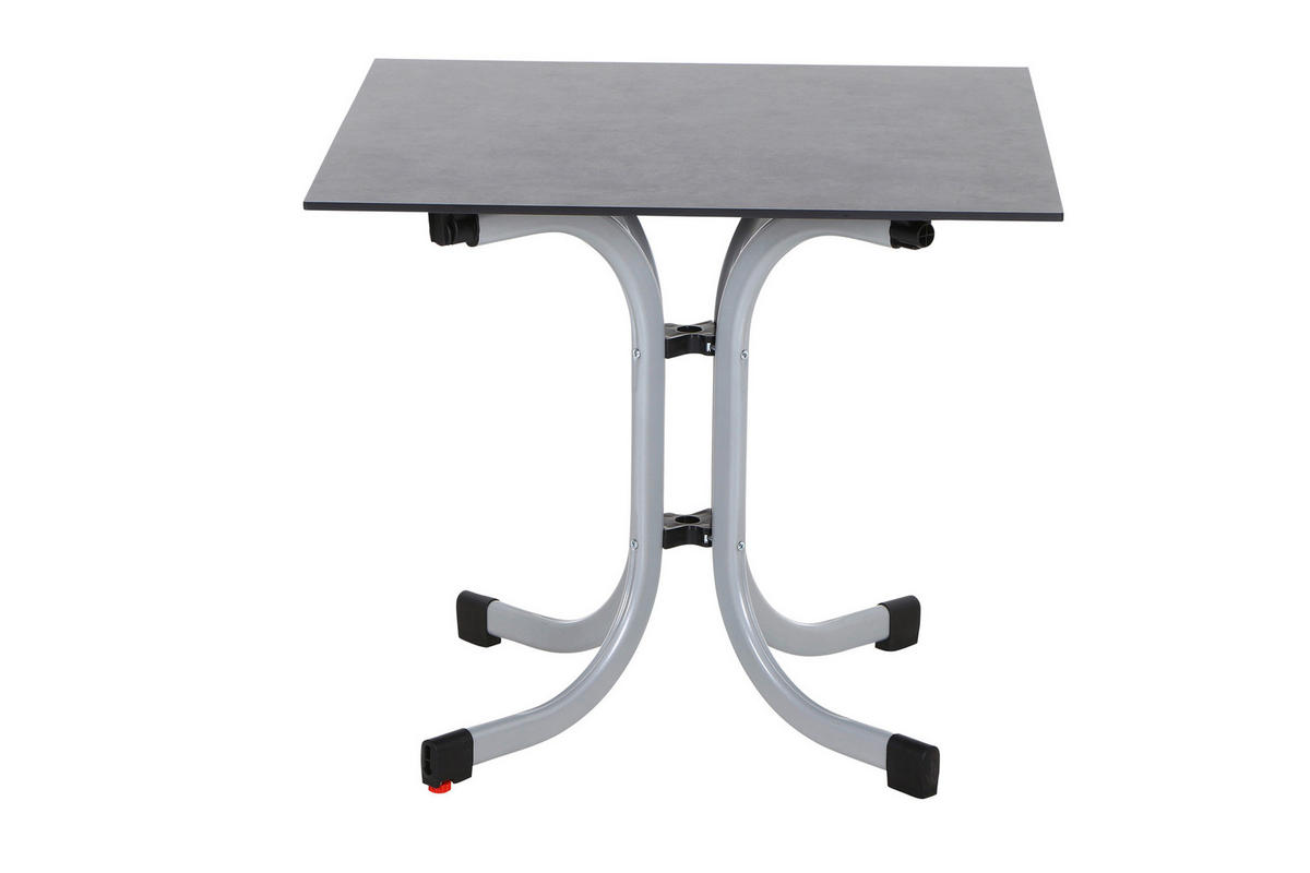 GARTENKLAPPTISCH 80/80/71 cm  - Anthrazit/Silberfarben, KONVENTIONELL, Holz/Kunststoff (80/80/71cm) - Siena Garden