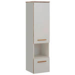 MIDISCHRANK 30/122,5/33 cm  - Eichefarben/Weiß, KONVENTIONELL, Holz/Holzwerkstoff (30/122,5/33cm) - Xora