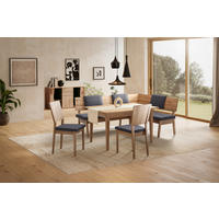 ECKBANKGRUPPE in Holz, Textil Anthrazit, Wildeiche  - Wildeiche/Anthrazit, Natur, Holz/Textil - Linea Natura