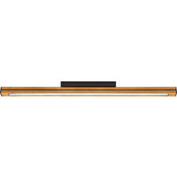 LED-DECKENLEUCHTE 100/7/4 cm   - Schwarz/Braun, Basics, Holz/Kunststoff (100/7/4cm) - Herzblut