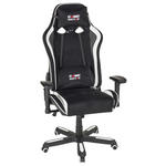 GAMINGSTUHL  in Lederlook, Mikrofaser Schwarz, Weiß  - Schwarz/Weiß, Design, Kunststoff/Textil (72/128-138/72cm) - Xora