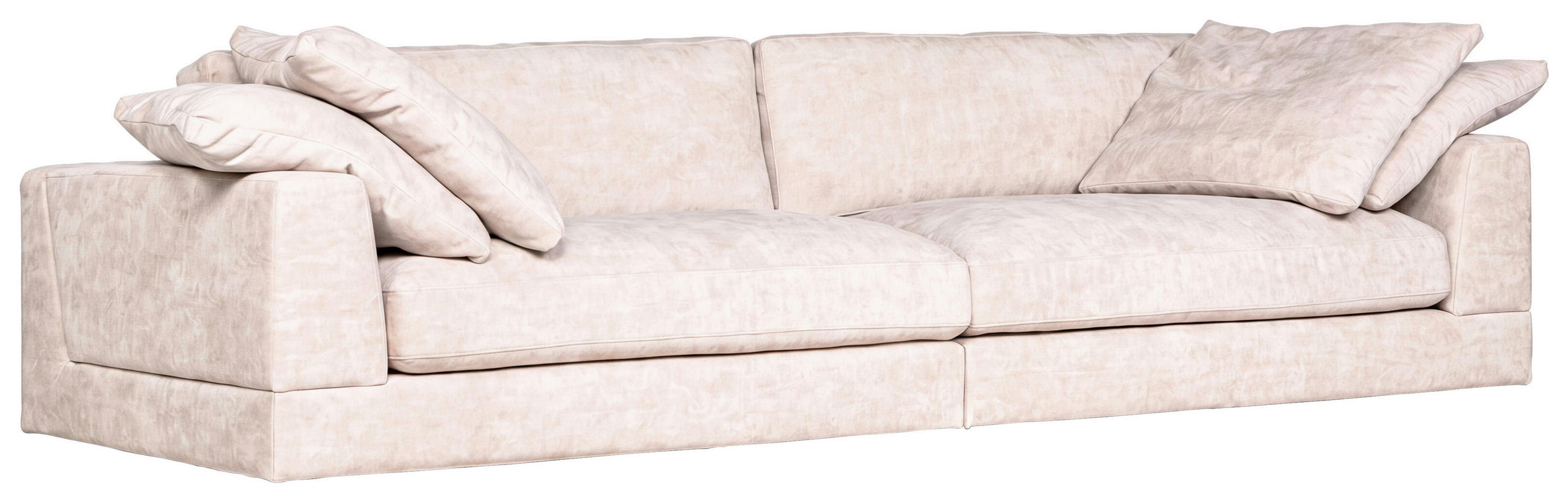 4-SITS SOFFA i beige  - beige, Klassisk, trä/textil (324/81/120cm) - Novel