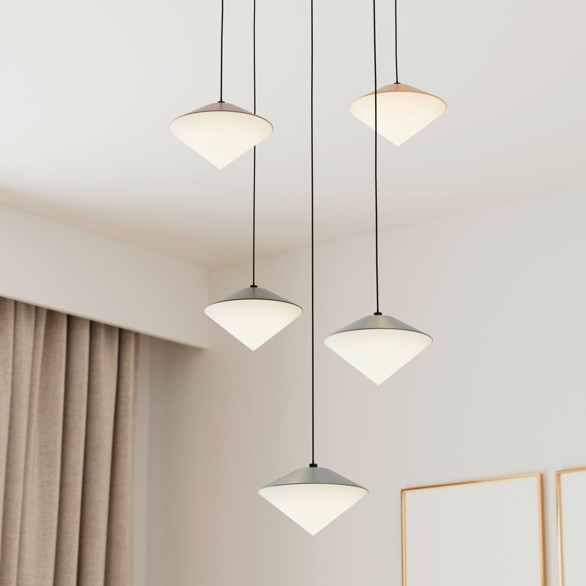 LED-HÄNGELEUCHTE 39/150 cm  - Hellbraun/Goldfarben, Design, Kunststoff/Metall (39/150cm) - Dieter Knoll