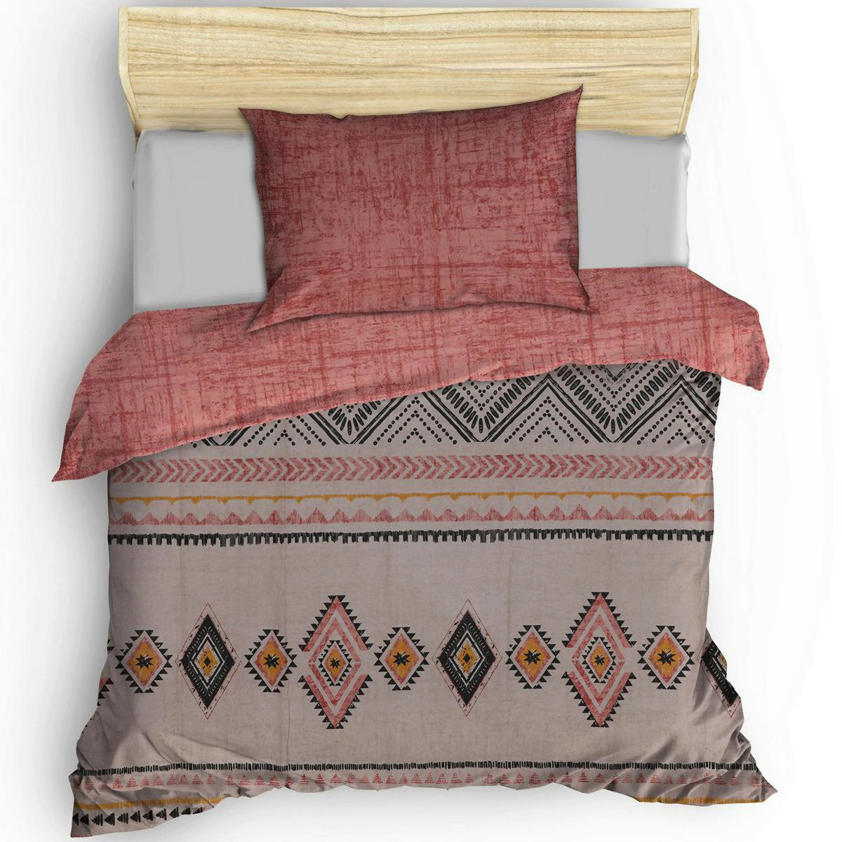 BETTWÄSCHE 135/200 cm  - Gelb/Schwarz, Basics, Textil (135/200cm)